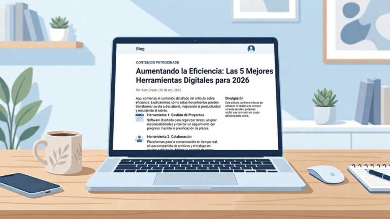 Blogger monetizando su sitio web con branded content