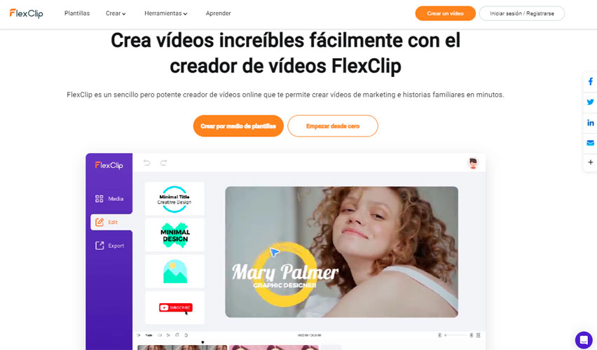 Flexclip Las mejores herramientas para edición de videos online