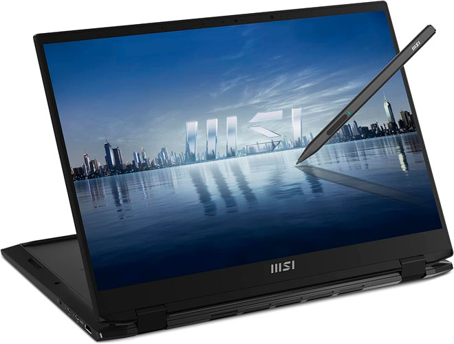 MSI Summit E16 Flip EVO 16. Best 2-in-1 laptops for artists and designers.