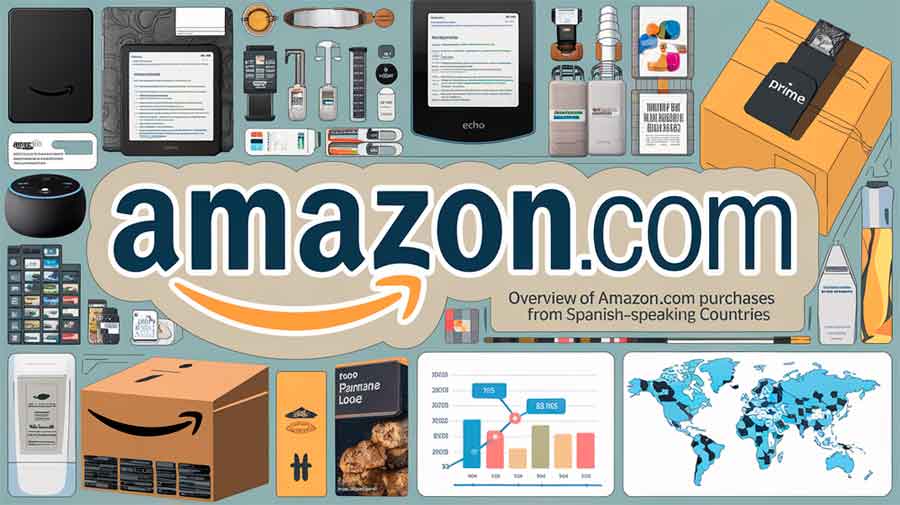 Overview of Amazon.com purchases from spanish-speaking countries