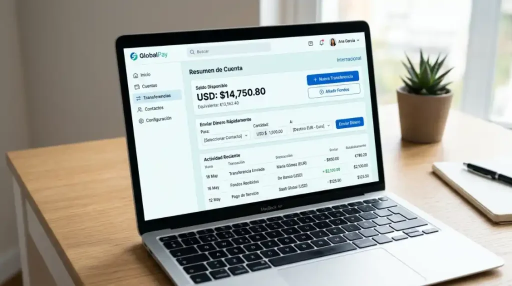 Cómo cobrar servicios web a clientes internacionales: panel de control genérico de una billetera digital en dólares