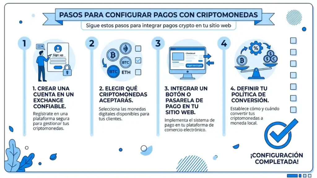 Aceptar pagos en criptomonedas: pasos para integrar una pasarela de pago en criptomonedas
