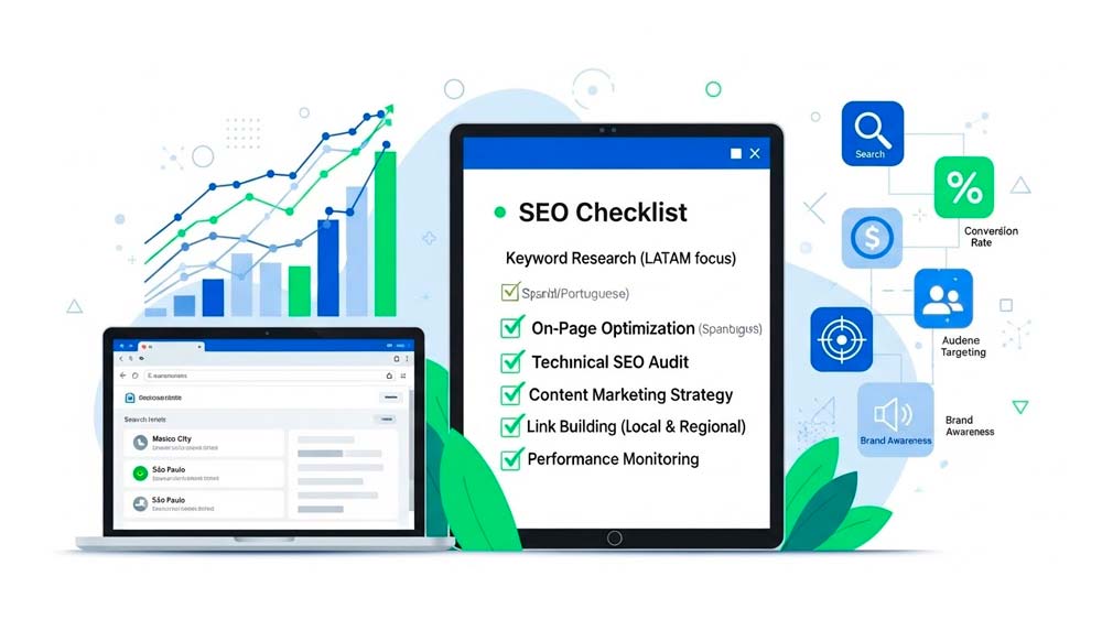 Checklist SEO 2026 en Perú y LATAM, para subir tráfico y leads