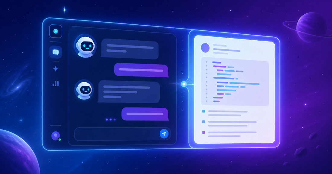 Interfaz de Claude mostrando un artefacto en un panel separado junto al chat