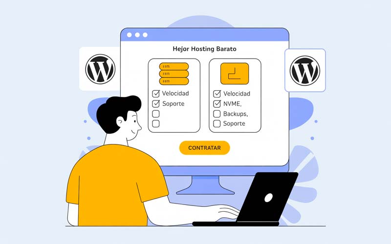 ilustración: buscando mejor hosting barato