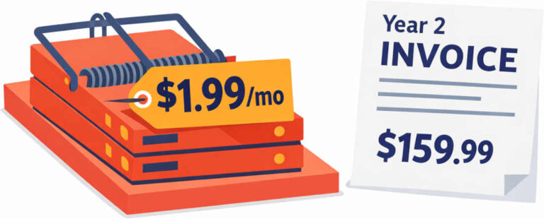 La trampa del hosting barato: precio renovación hosting