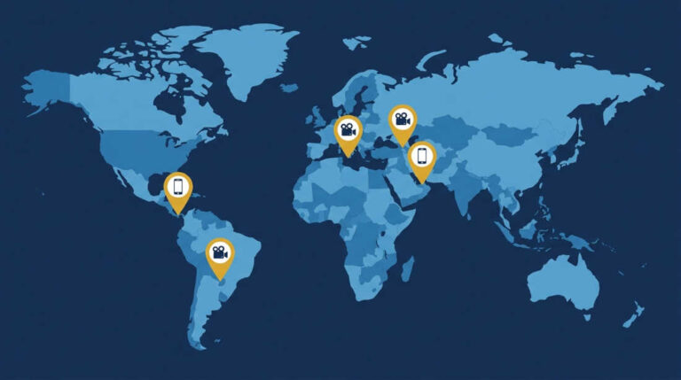 Mapa mundial con los mejores países para influencers y creadores de contenido destacados por su fiscalidad favorable en 2026
