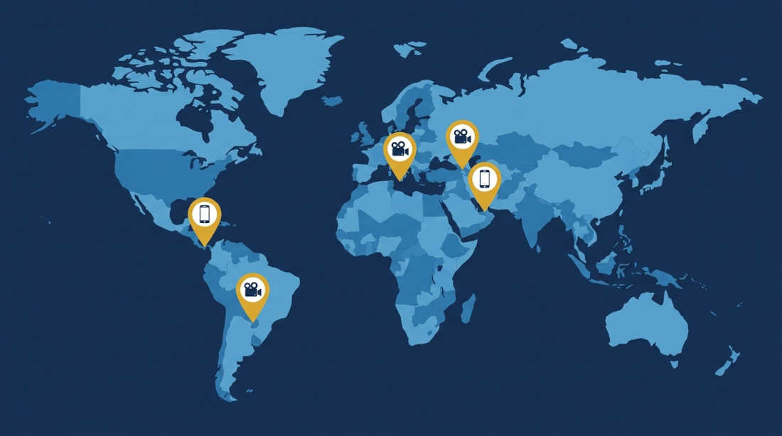 Mapa mundial con los mejores países para influencers y creadores de contenido destacados por su fiscalidad favorable en 2026