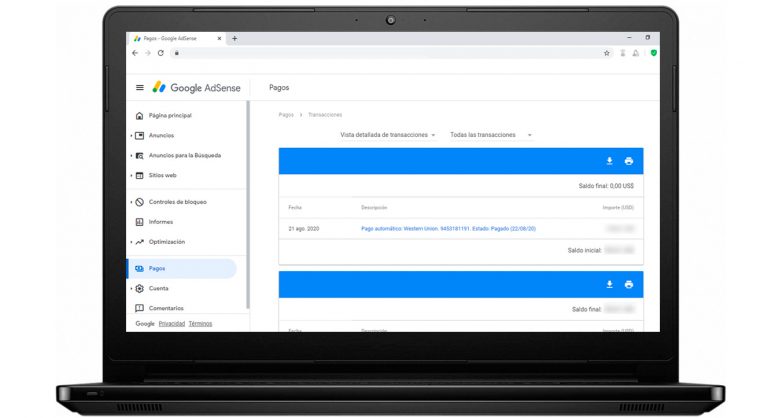 Cómo recibir pagos de Adsense con Western Union en Perú