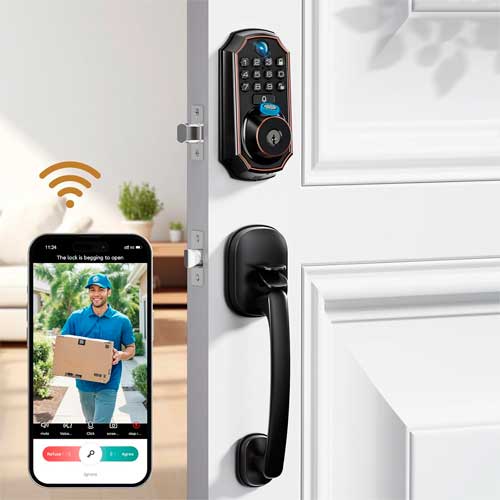 smart door lock and camera