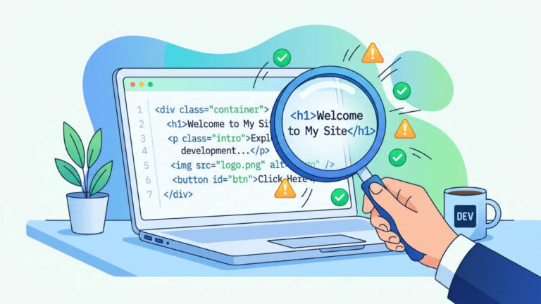 Validador html gratis revisando errores de código